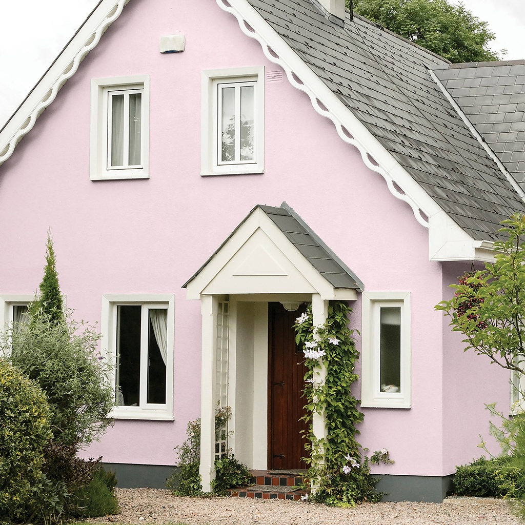 Sandtex Microseal Smooth Masonry Paint 5L, Summerset Pink, 15 Yr Protection