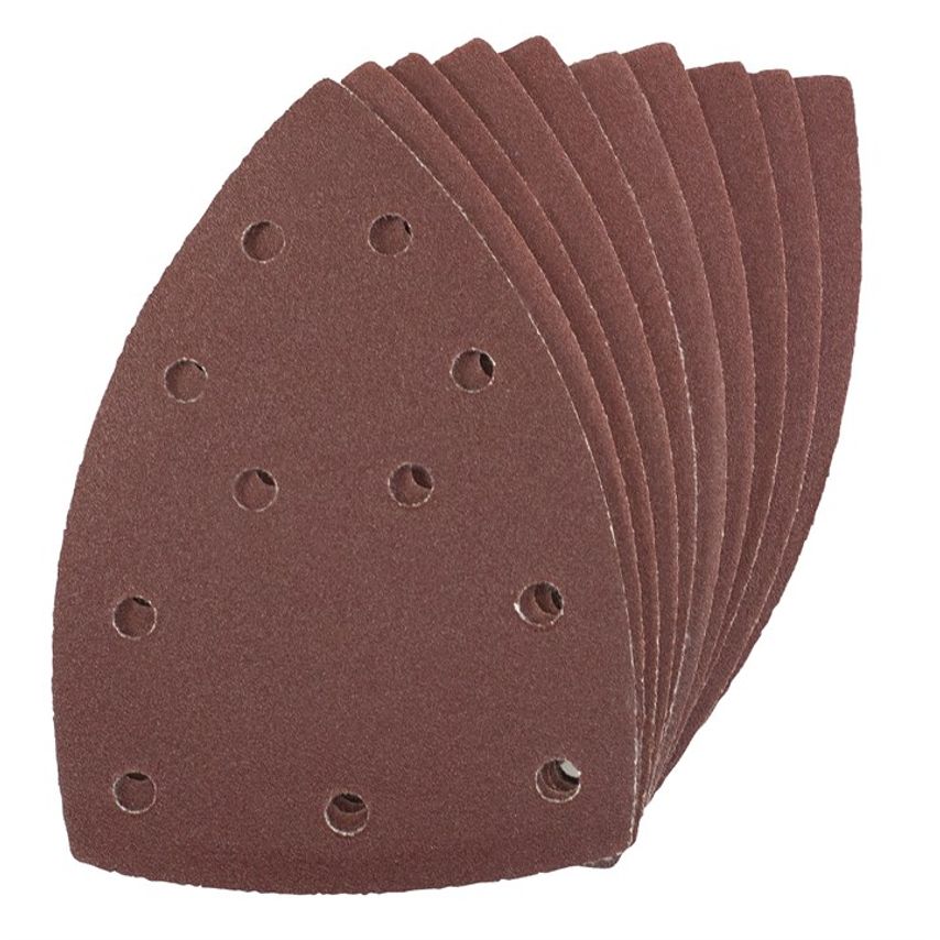 [V4037] Amtech Pack of 10 P240 grit hook and loop delta sanding sheets