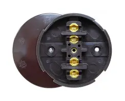 Ashley Junction Box 4Terminals 20Amp Brown