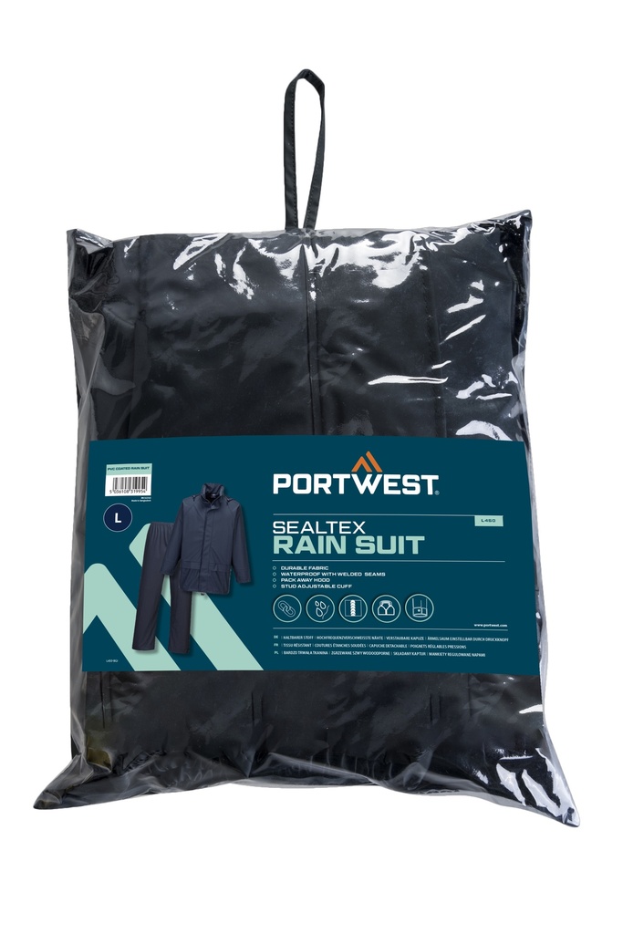 Portwest Essentials Rainsuit (2 Piece Suit) Navy - XL