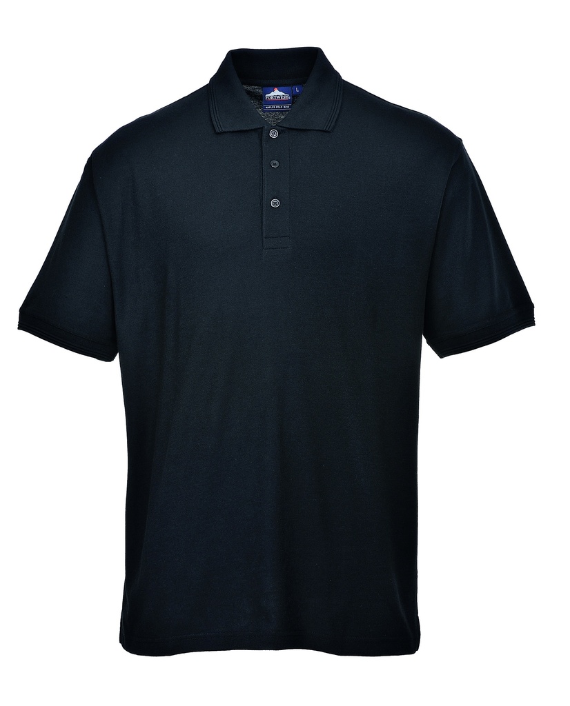 Portwest Naples Polo Shirt S/S Black - XL