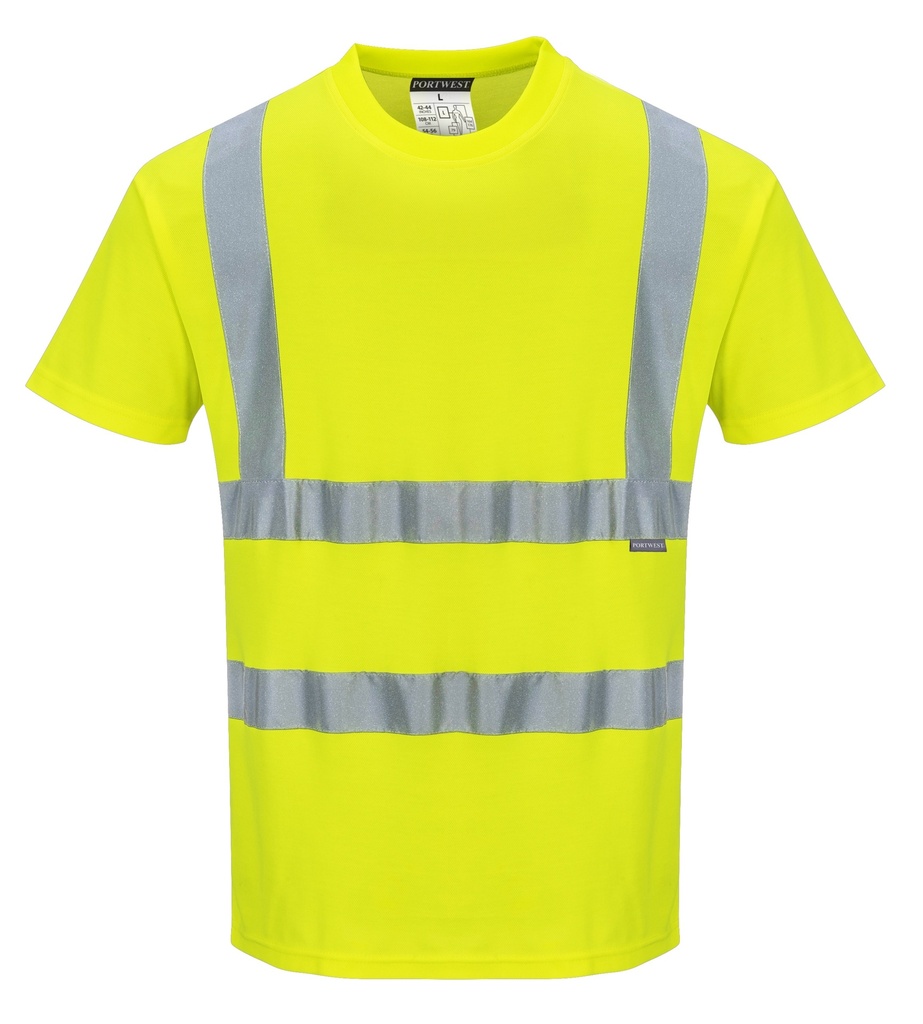 Portwest Hi-Vis Cotton Comfort T-Shirt S/S Yellow -XL