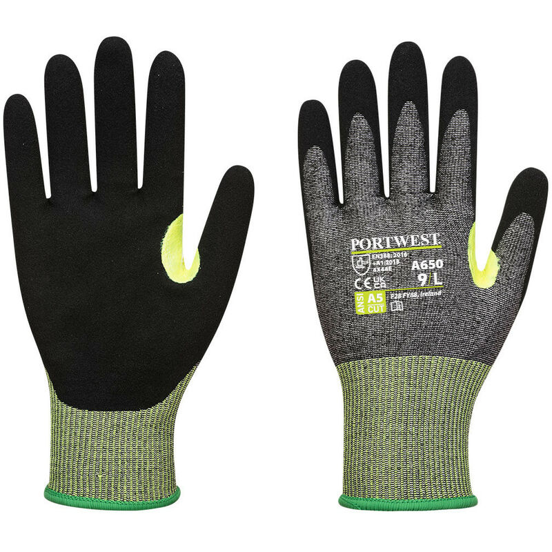 Portwest CS Cut E15 Nitrile Glove Grey/Black - L