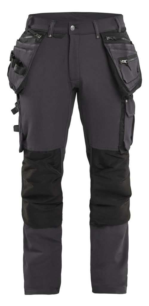 [199816449899D88] Blaklader Craftsman Trousers 4-Way Stretch X1900 Dark Grey/Black - D88
