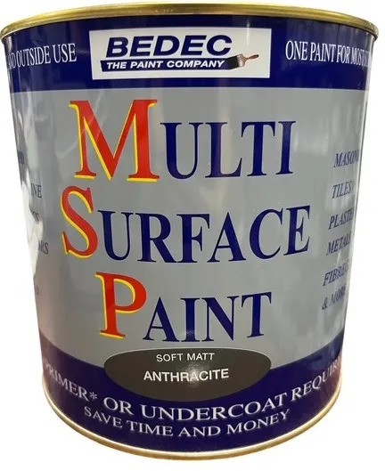 [96964] Bedec Multi Surface Paint Gloss Anthracite 750ml