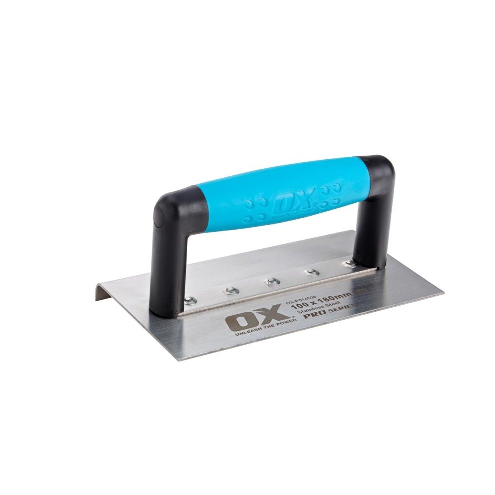 [I-OX-P014510] OX Pro Medium Edging Trowel 10mm Radius- 100 x 180mm / 4in x 7in