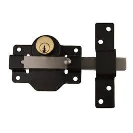 Sichern Long Throw Cylinder Rim Deadlock - Double, 50mm - Epoxy Black