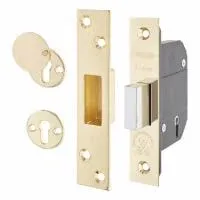 Sichern Rebate Set for BS 5 Lever Deadlock, 13mm - Electro Brass
