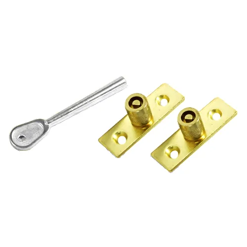 Sichern Sash Stop (Pack of 2 + 1 Key) - Bright Zinc Plated