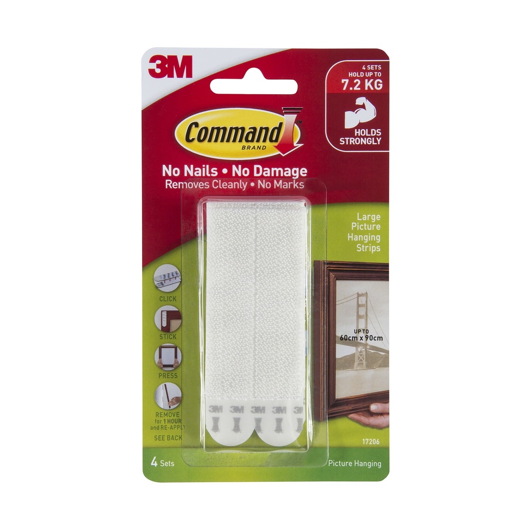 Command Large Picture Strips 7.2kg (4 Pack) 17206