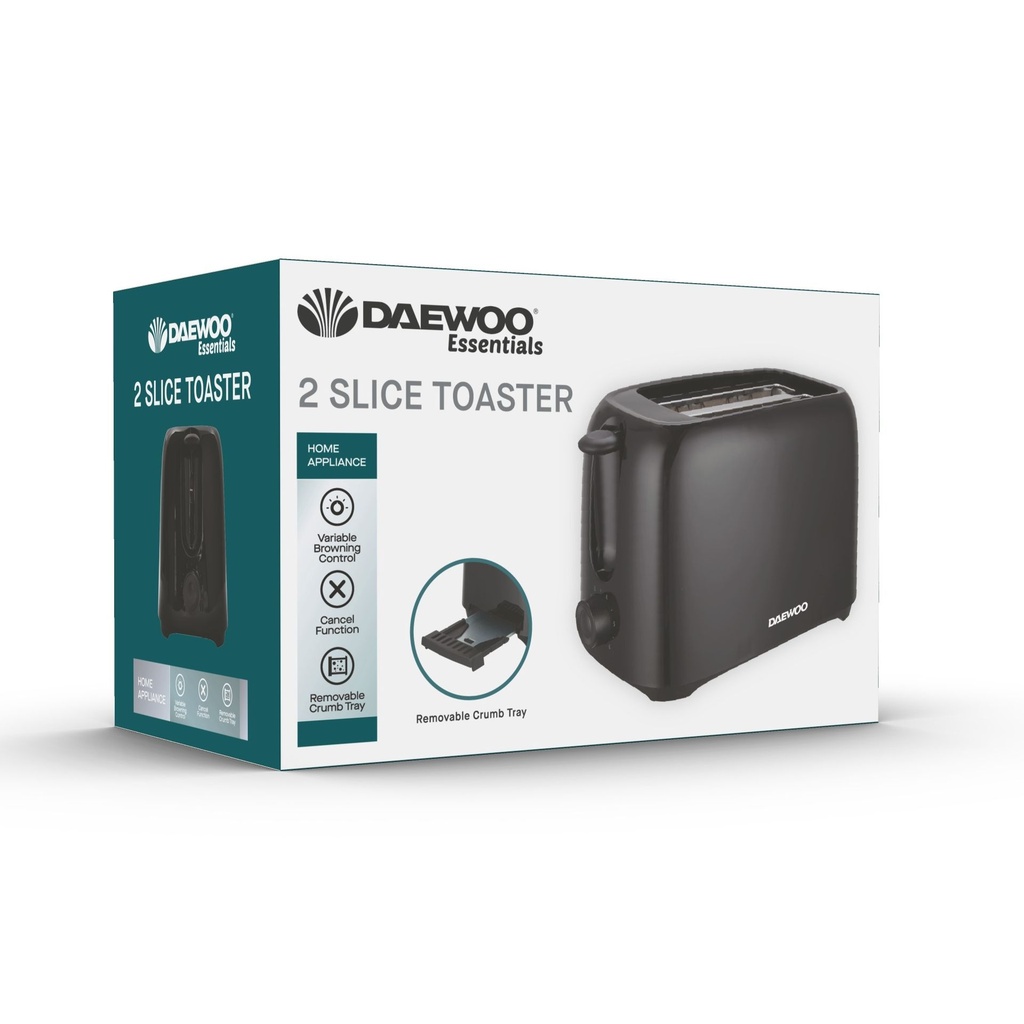 Daewoo Plastic Toaster 2 Slice