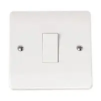 Click CMA011 Plateswitch 1G 2W 10A White