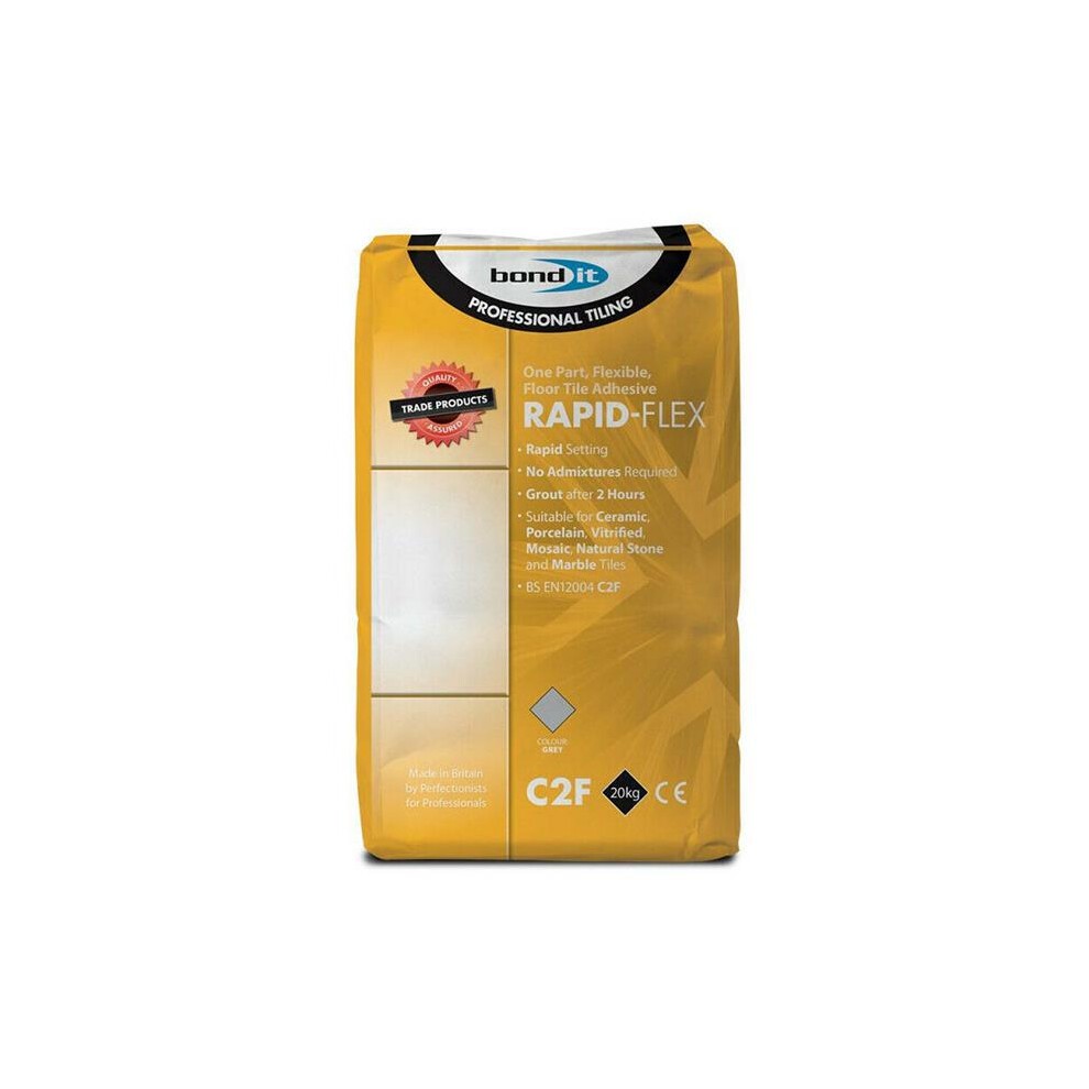 Bond It Rapid-Flex Tile Adhesive (Grey) 20kg
