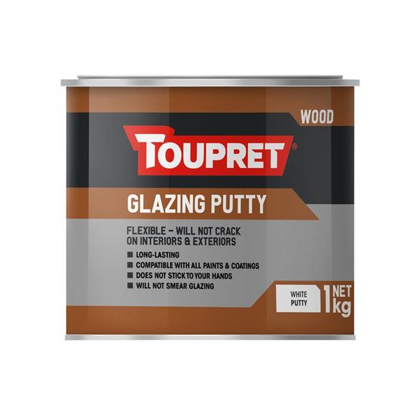 [97668] Toupret Glazing Putty White (Interior/Exterior) 1kg
