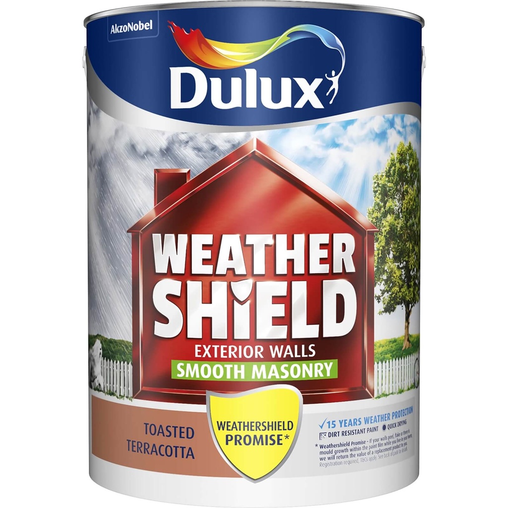 Dulux Retail Weathershield Smooth Toasted Terracotta 5L