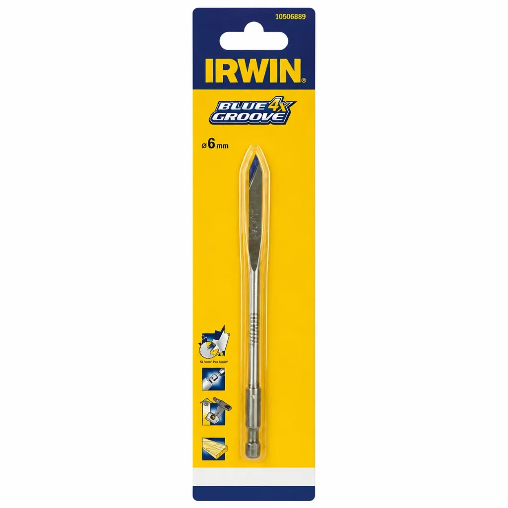 Irwin Blue Groove 4X Flat Bit 6 x 152mm
