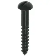 Unifix Woodscrews Slotted Round Head Black Japanned - 10g x 2" (5.0 x 50mm - Bag of 25)