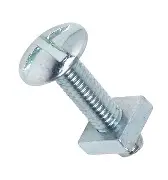 Unifix Mushroom Head Roofing Bolts and Nuts BZP - M6 x 25 (Bag of 25)