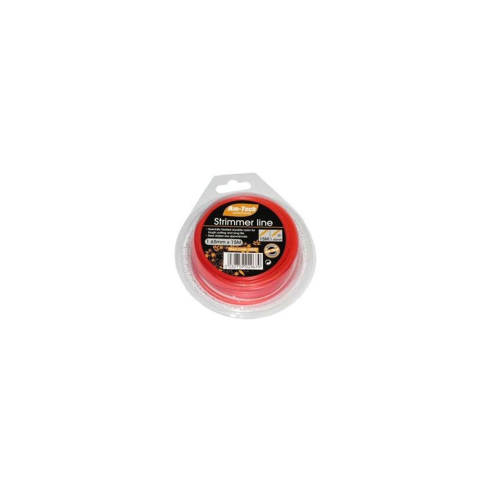 Amtech 15m x 1.65mm Strimmer Line