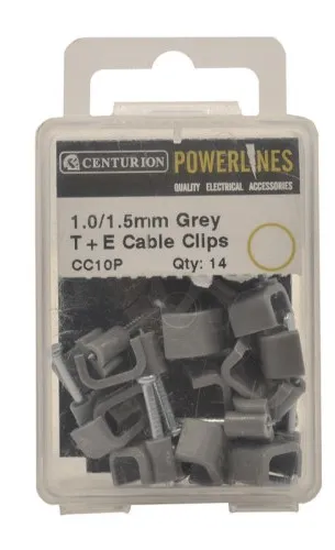 [CC10P] Centurion Grey Cable Clips 1.00/1.5mm