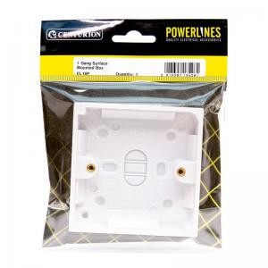 Centurion 1 Gang 18mm Deep Surface Mounted Box