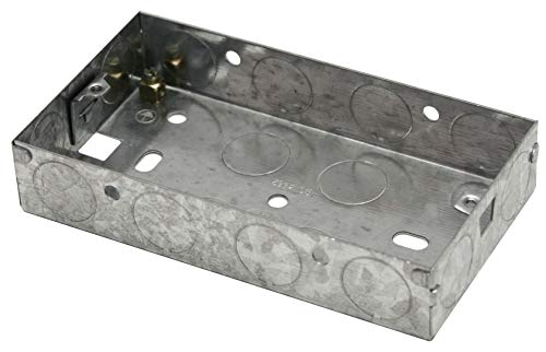 Centurion 2 Gang 25mm Deep Galvanised Steel Box