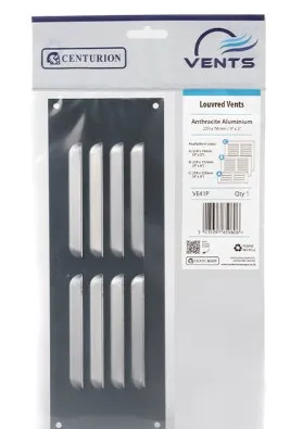 Centurion Louvre Vent - Anthracite Aluminum - 229 x 76mm