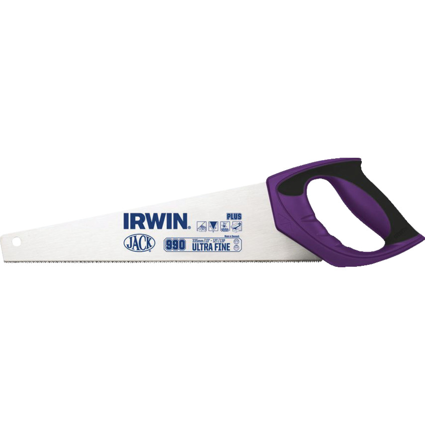 Irwin Jack 990UHP Fine Junior / Toolbox Handsaw Soft-Grip 335mm (13in) 12 TPI