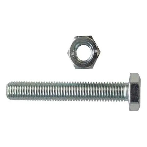 Unifix Grade 8.8 Hex Set DIN933/Form A Washers DIN125A/Class 8 Full Nuts DIN934 BZP - M10 x 40 (Bag of 6)
