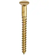Unifix Brass Woodscrews Slotted Countersunk Head - 6g x 1" (3.5 x 25mm - Bag of 25)