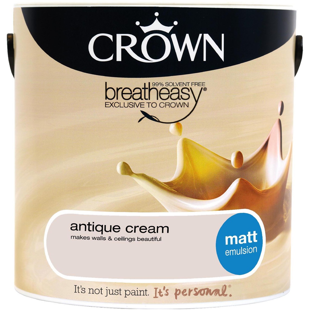 Crown Matt Emulsion Antique Cream 2.5L