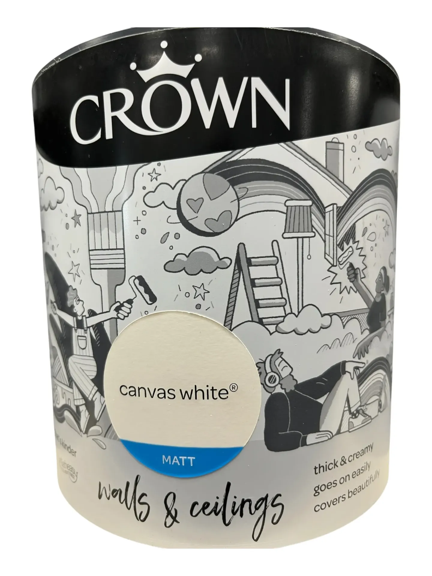 Crown Matt Emulsion Canvas White 2.5L