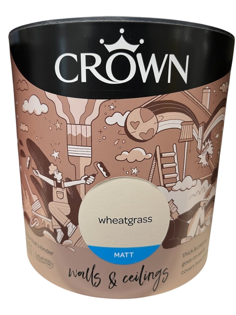 Crown Matt Emulsion Wheatgrass 2.5L
