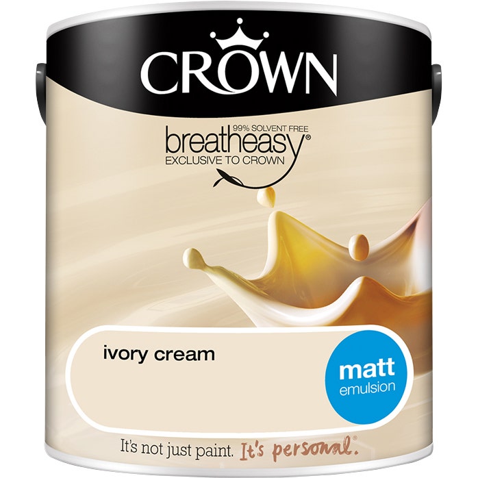 Crown Matt Emulsion Ivory Cream 2.5L