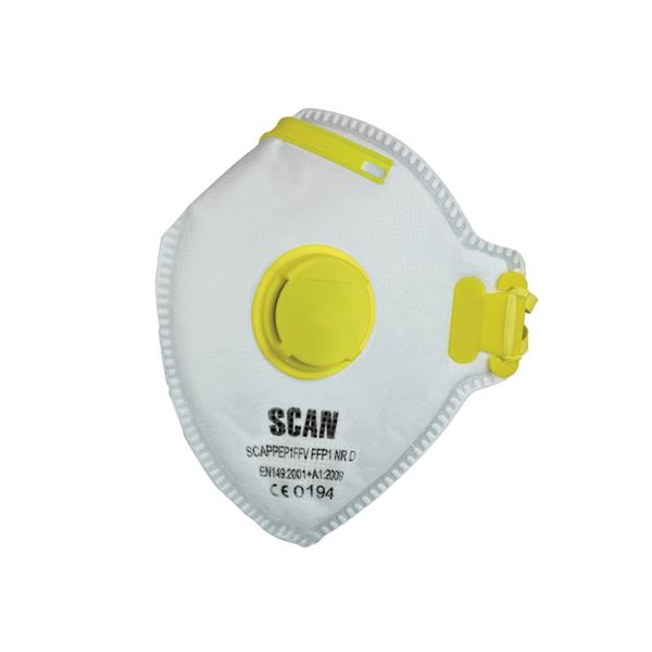 Scan Fold Flat Valved Disposable Mask FFP1 (3 Pack)
