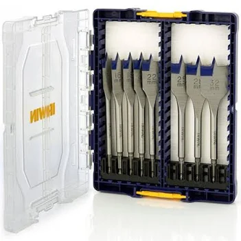 Irwin 8Pc Blue Groove 4X Flat Bit Set