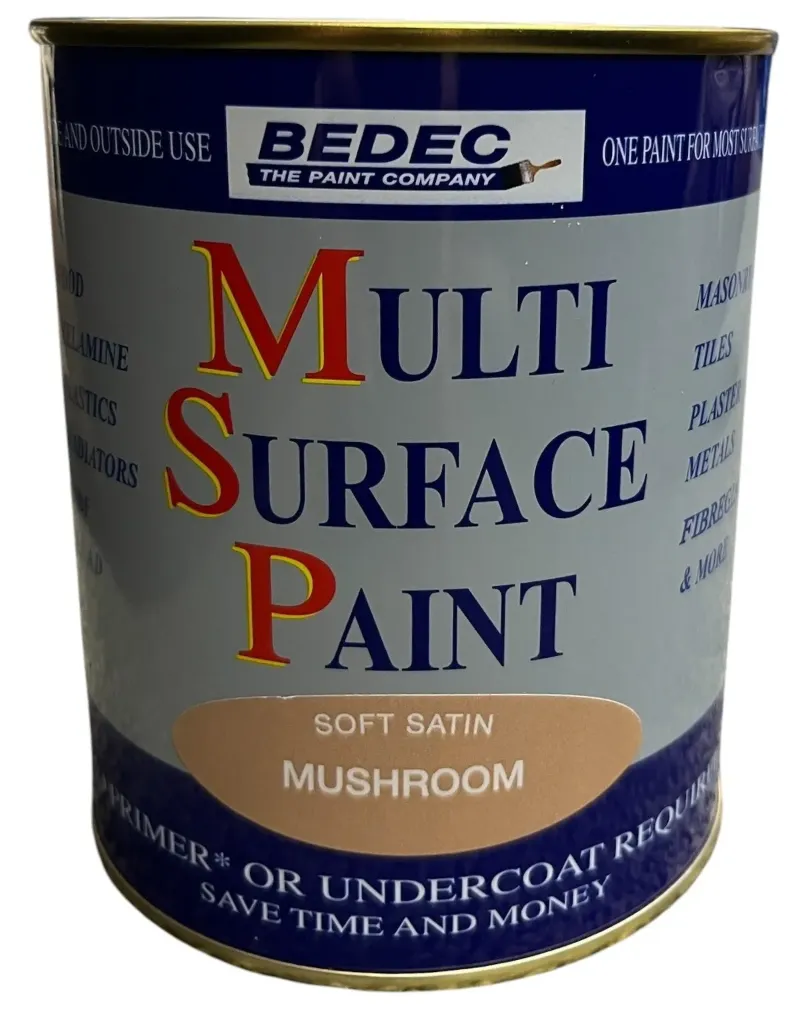 Bedec Multi Surface Paint Satin Mushroom 750ml