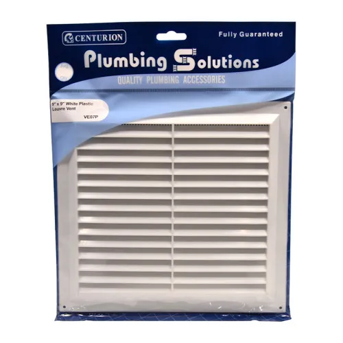 Centurion Plastic Louvre Vent - White - 229 x 229mm