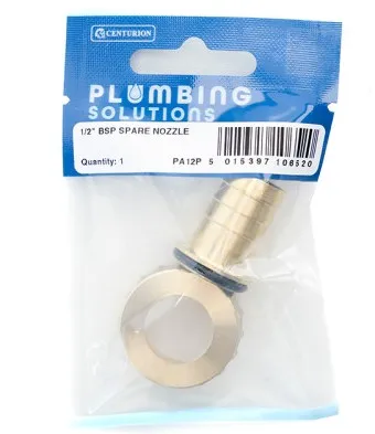 Centurion Garden Tap Spare Nozzle, Brass, 1/2" Tail