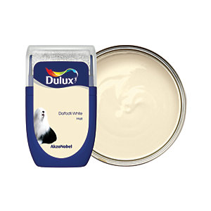 Dulux Walls and Ceilings Matt Paint Daffodil White 30ml Sample