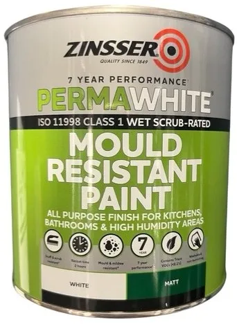 Zinsser Mould Resistant Perma-White Interior Matt 1L
