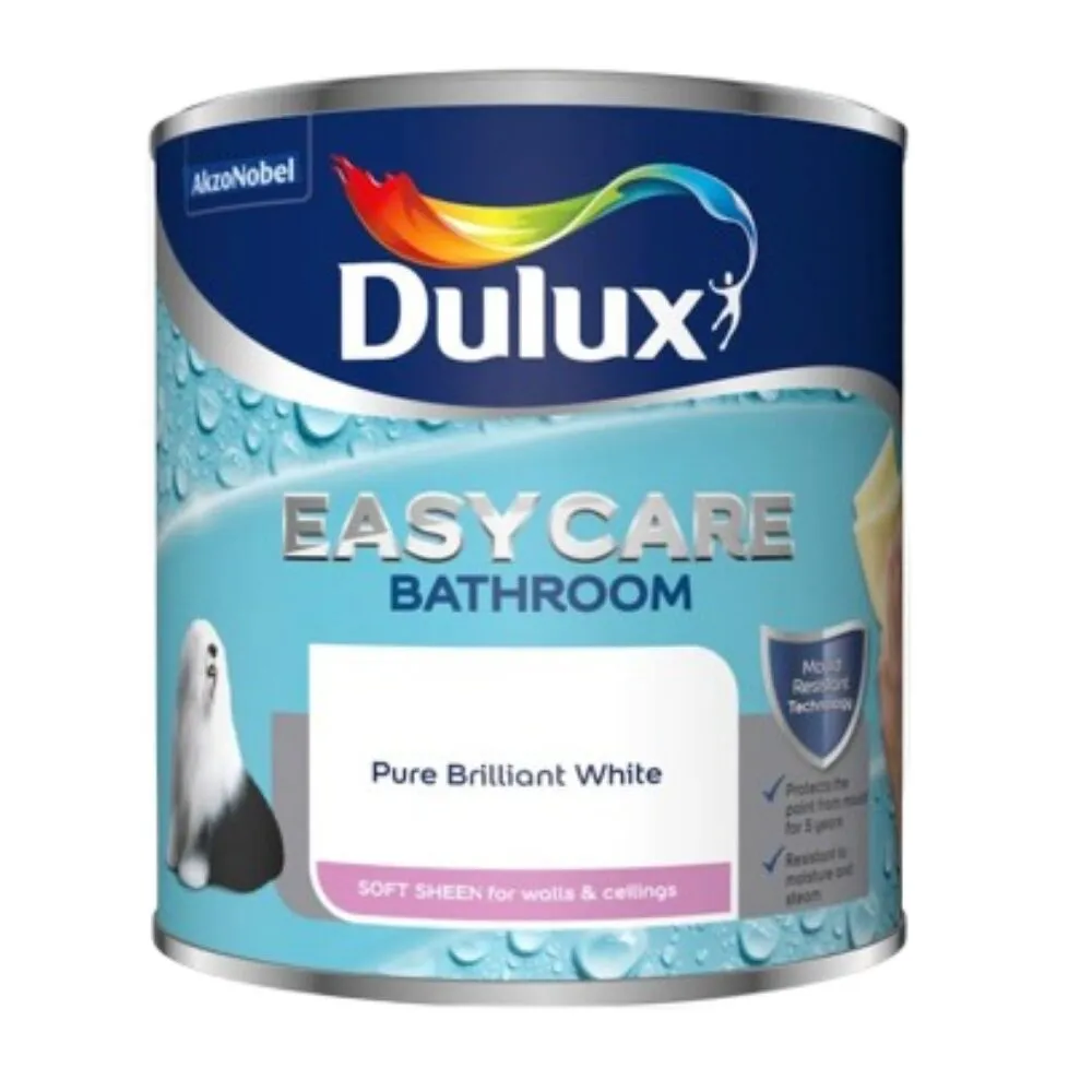 [29592] Dulux Easycare Bathroom Soft Sheen Pure Brilliant White 2.5L