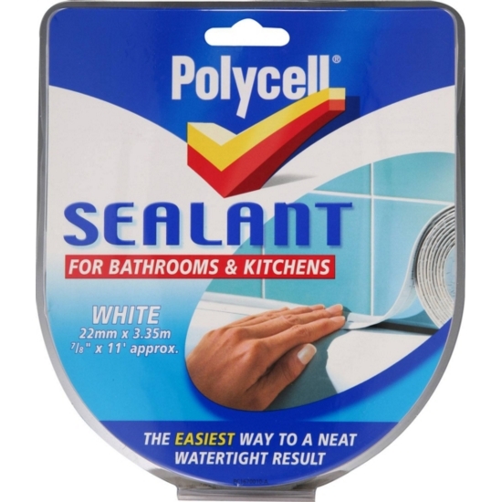 Polycell Sealant Strip Bathroom & Kitchen 22mm White