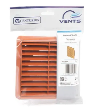 Centurion Louvred Grille with Flyscreen - Terracotta - 100mm