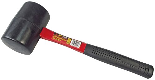 Amtech 32oz (900g) Black Rubber Mallet with Fibreglass Shaft