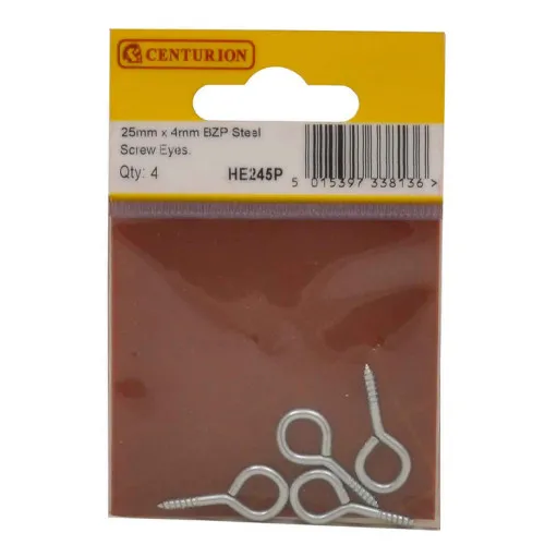 Centurion 25mm Zinc Plated Steel Screw Eyes