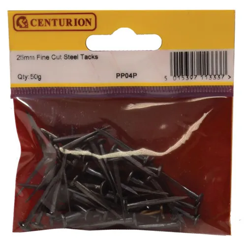 Centurion 25mm Fine Cut Steel Tacks (50g)
