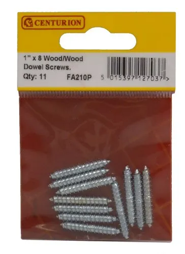 Centurion 1" x 8" SC Wood/Wood Dowel Screws (Pack of 11)