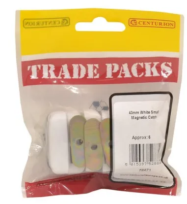 Centurion Magnetic Catch - White Small - 43mm (6 Pack)