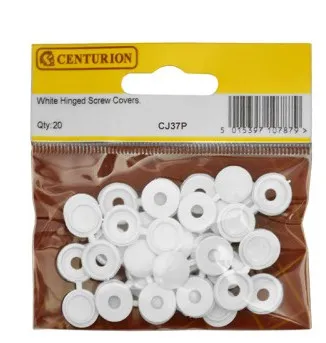 Centurion White Hinged Screw Covers (20 Pack)